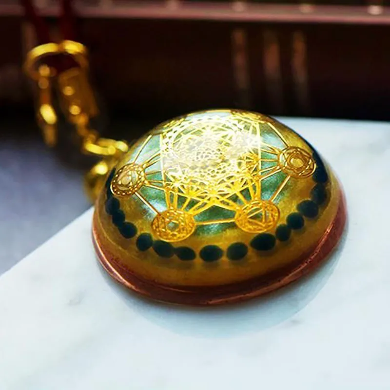 AURAREIKI Orgonite Reiki кулон из натурального кристалла в стиле ретро меняющий магнитное