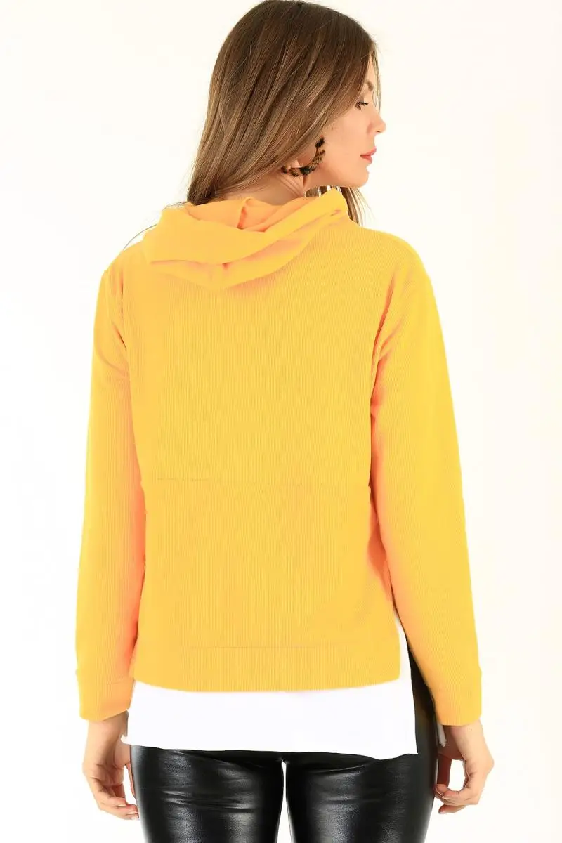 Размер частный респект женская желтая с капюшоном Garnili флисовая толстовка S-19K2220041