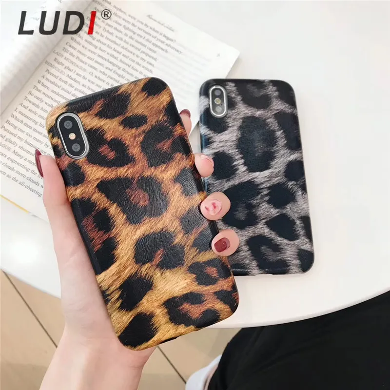 Винтажный чехол для телефона с леопардовым рисунком iphone 7 чехлы iPhone 6/6S/XR/8Plus/X/Xs MAX