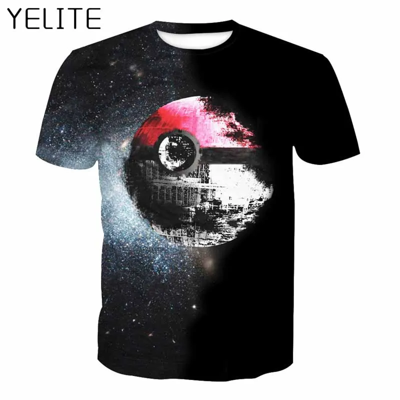 YELITE Покемон Пикачу Harajuku костюмы милый костюм Новинка 2019 года футболки мультфильм