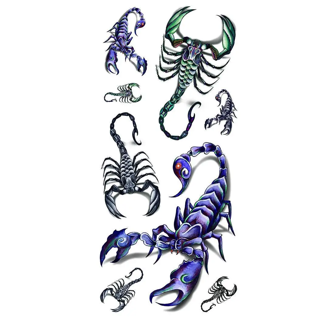 New Teens Guys Men Women Waterproof 3D Animals Tattoo Stickers for Arms Shoulders Chest | Красота и здоровье