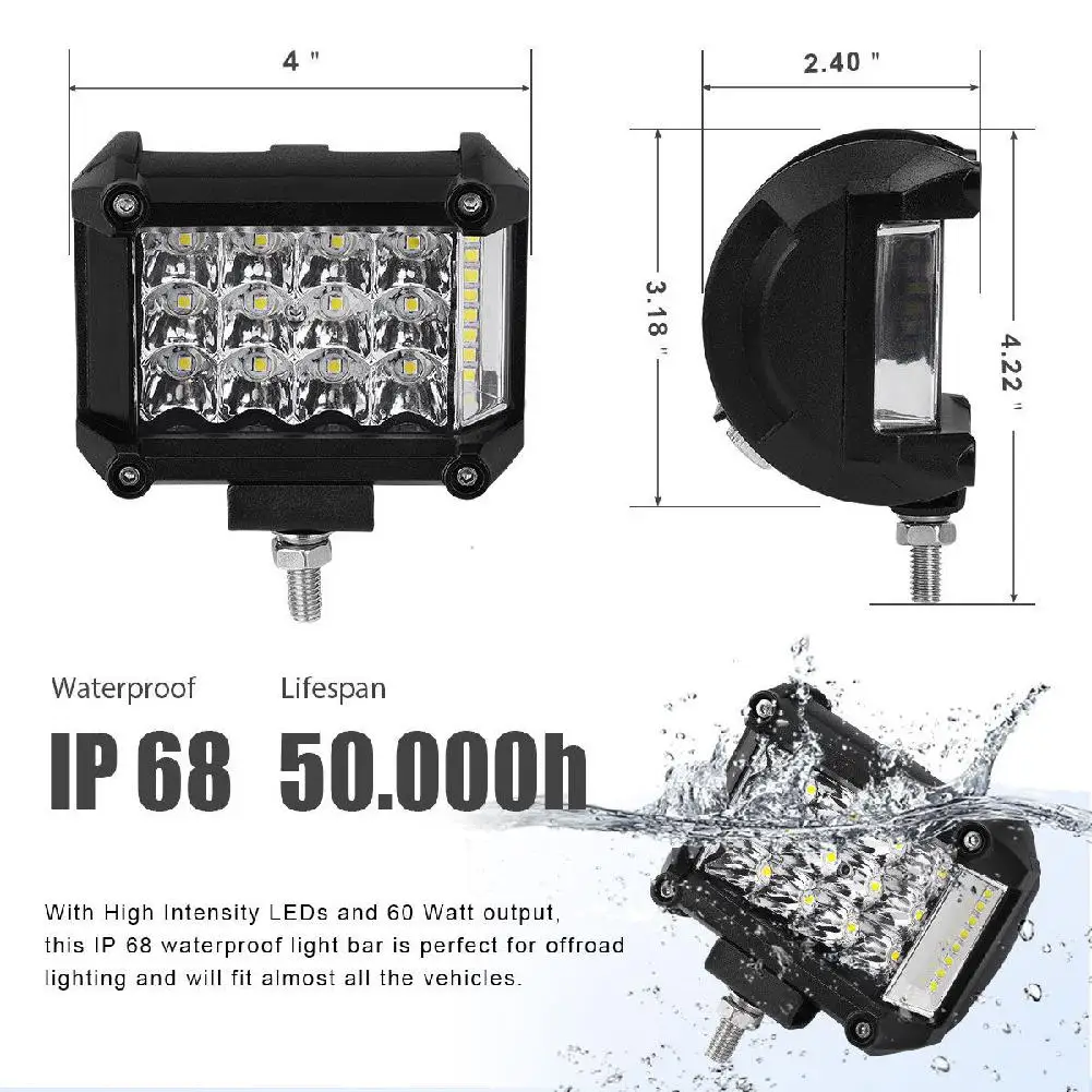 LumiParty 4 &quot228 Вт светодиодные рабочие световые бары комбинированные боковые лампы