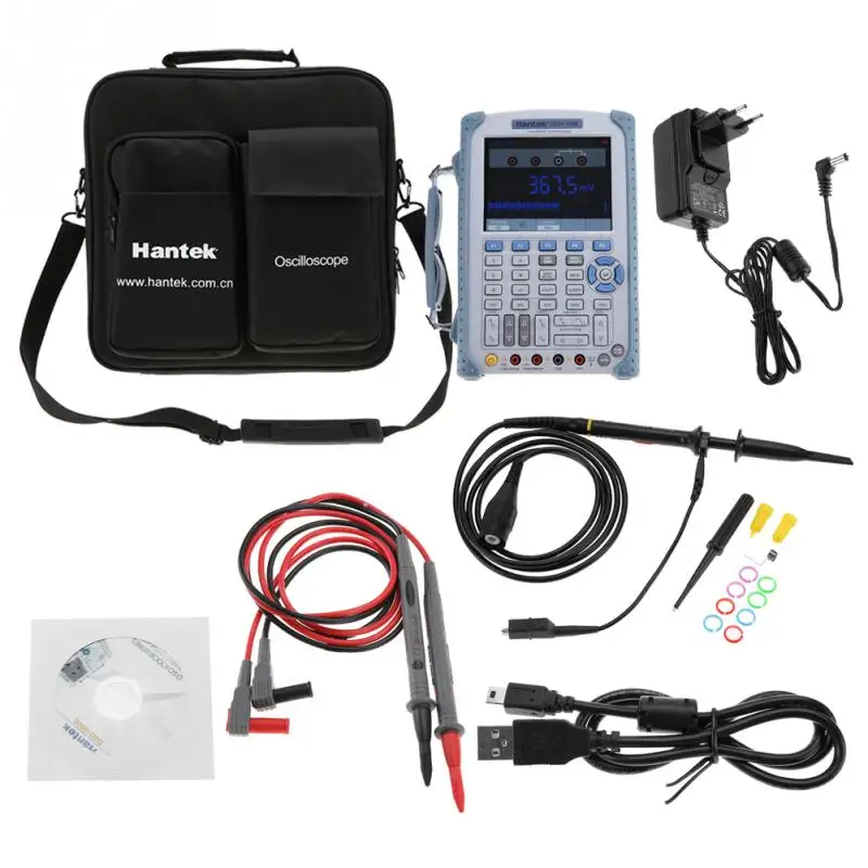 Hantek DSO1102B цифровой Ручной осциллограф 2CH 100 МГц 1GSa/s + мультиметр AC100 240V высокой