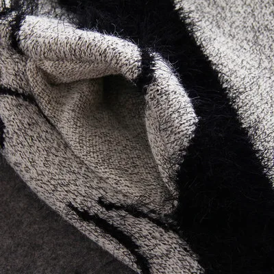 2019 Autumn Winter New Women Fashion Long Sleeve Character Knitted Sweaters Cardigans Casual Loose Warm Sweater Coat |