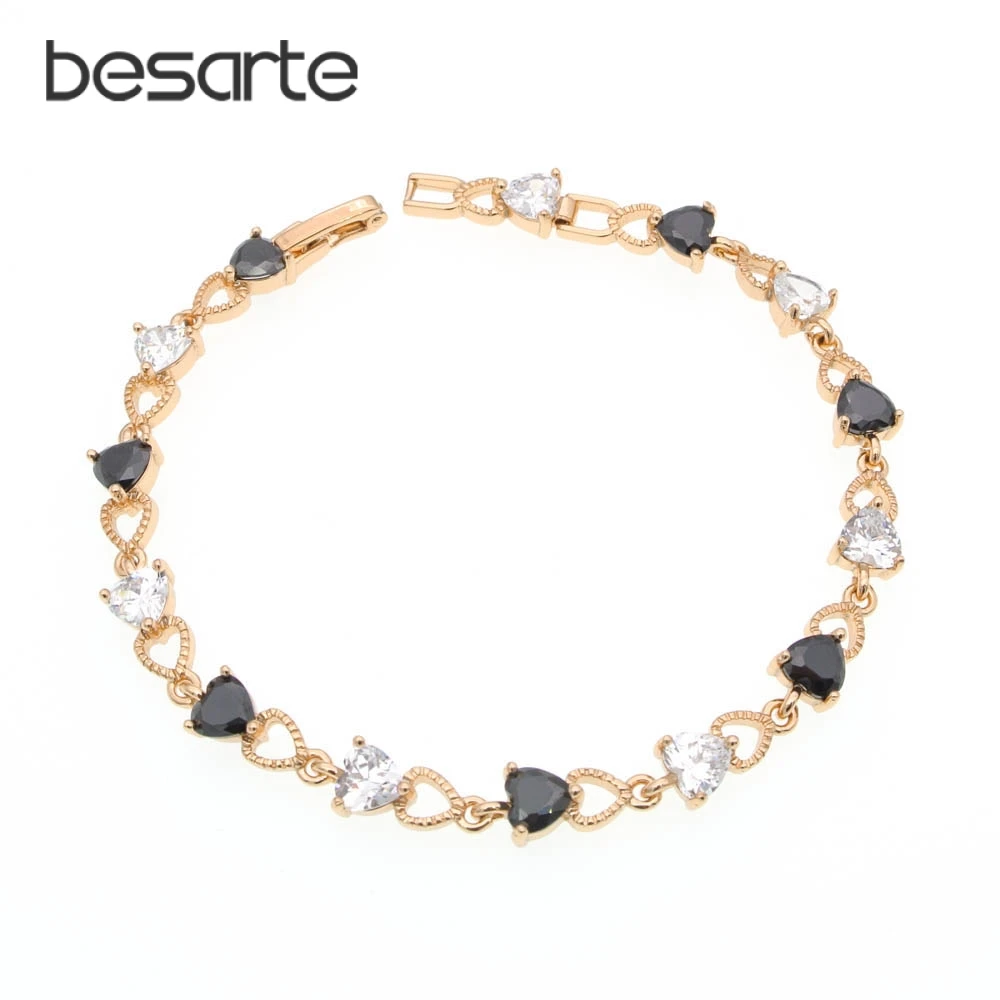

Black Crystal Bracelets Women Gold Braclet Femme Pulseira Brazalete Pulsera Mujer Bracciali Armbandjes Bilezik Bransoletki B1201
