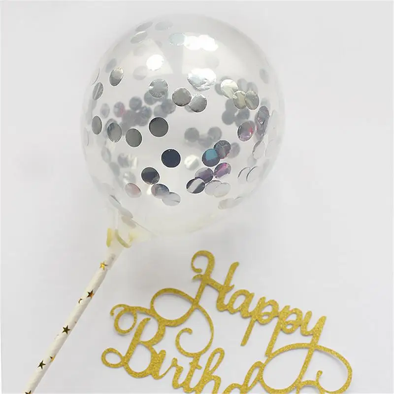 5 дюймов шары с золотыми конфетти шар Конфетти Комплект металлик прозрачные