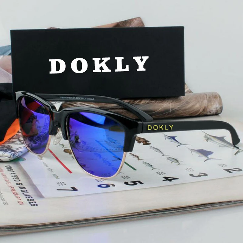 Dokly новые модные поляризационные солнцезащитные очки для женщин поляризационные солнцезащитные очки полу-оправы Солнцезащитные очки Oculos De Sol UV400