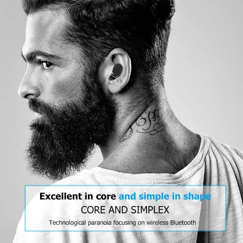 TWS T6 Bluetooth наушники беспроводные мини гарнитура бинауральная стереогарнитура