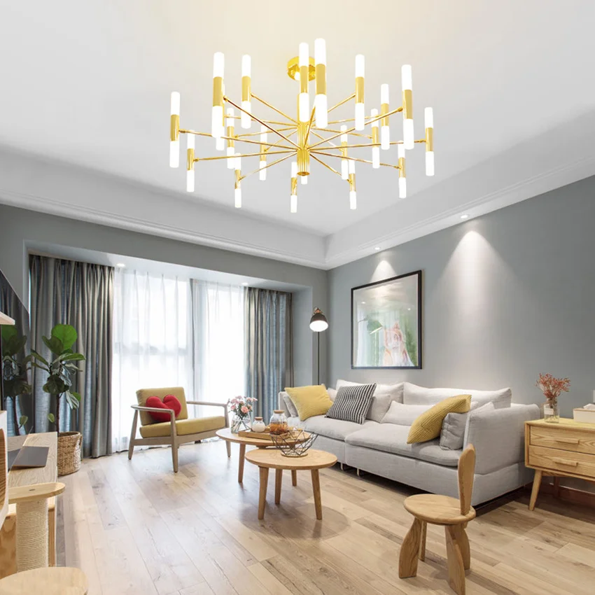 Скандинавские G4 золотые люстры современные роскошные гостиничные холлы