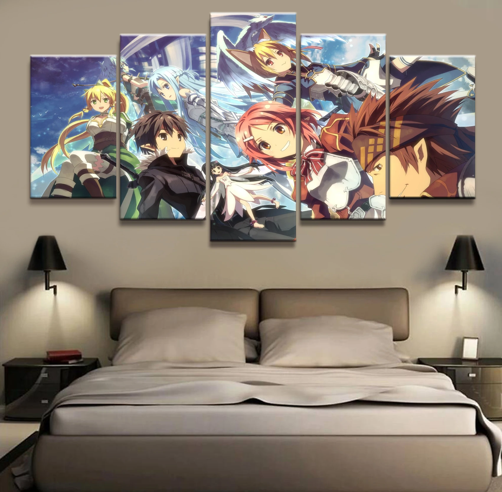 5 шт. меч асуны Art Online анимации плакаты постеры на холсте форт мультфильм Nite