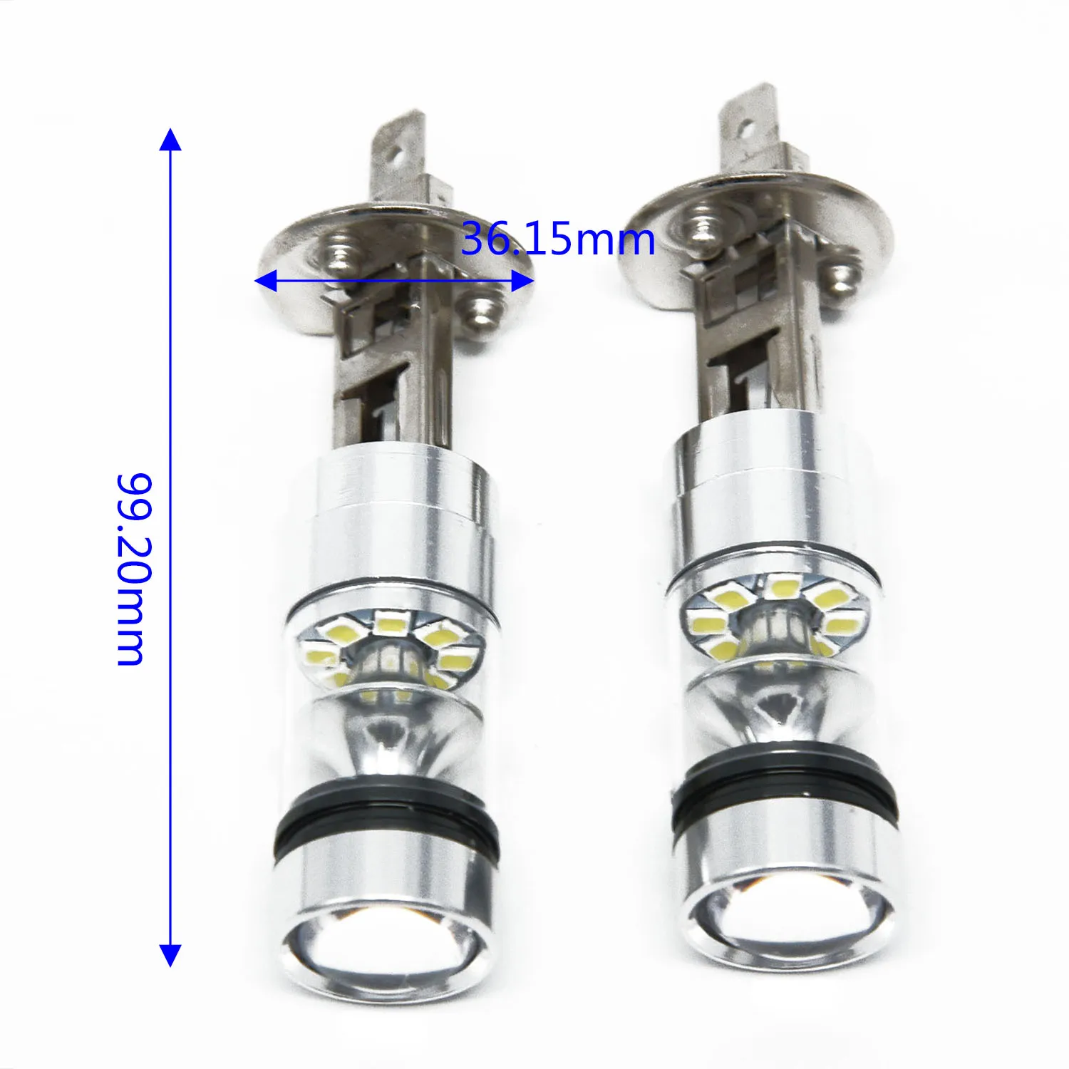 2 шт. 100 Вт светодиодный 20 SMD проектор Противотуманные фары DRL Лампочки HID белые
