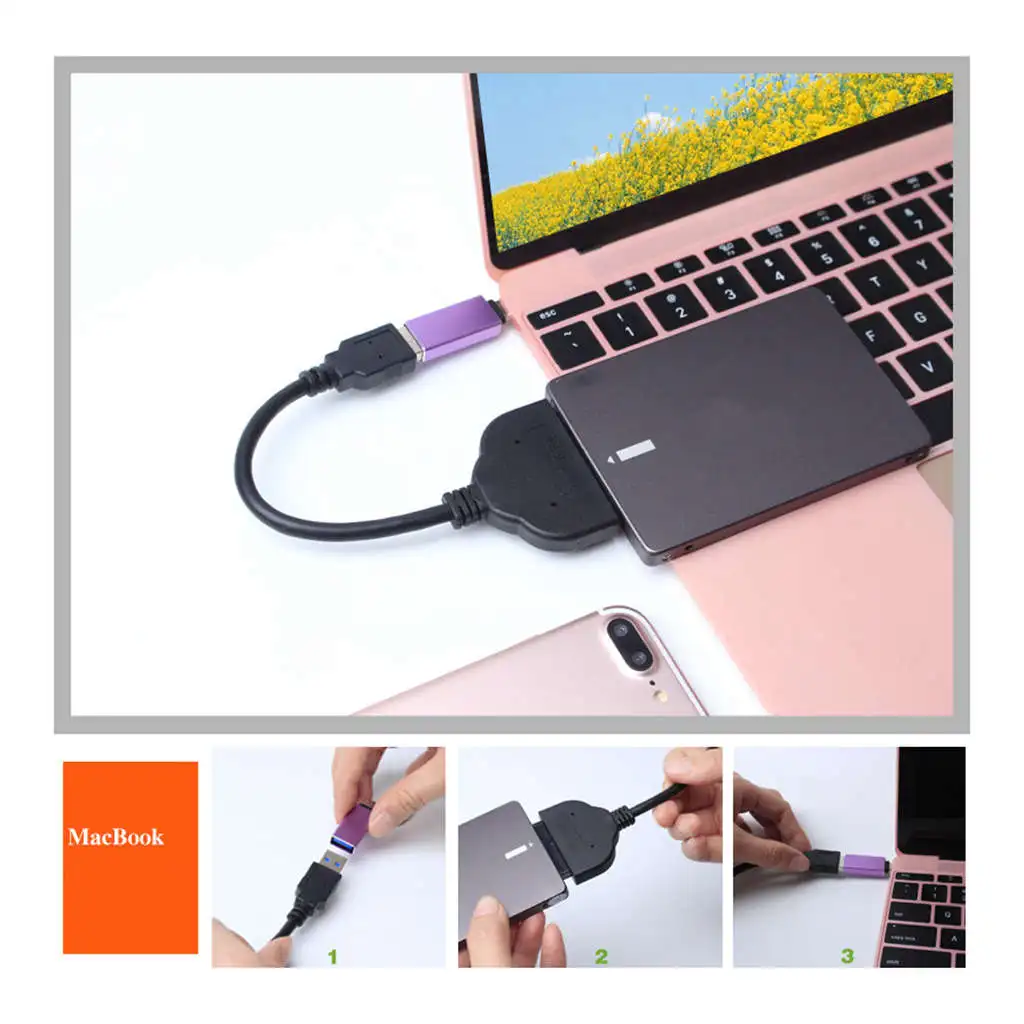 Ульт-лучшая супер скорость Usb 3 0 для Sata 22 Pin адаптер Жесткий диск Ssd кабель