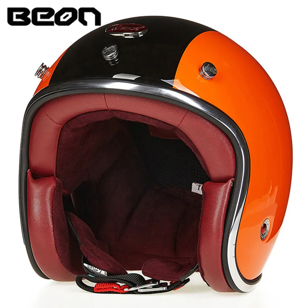 BEON высокое качество moto rcycle шлем из стекловолокна чоппер с открытым лицом Винтаж