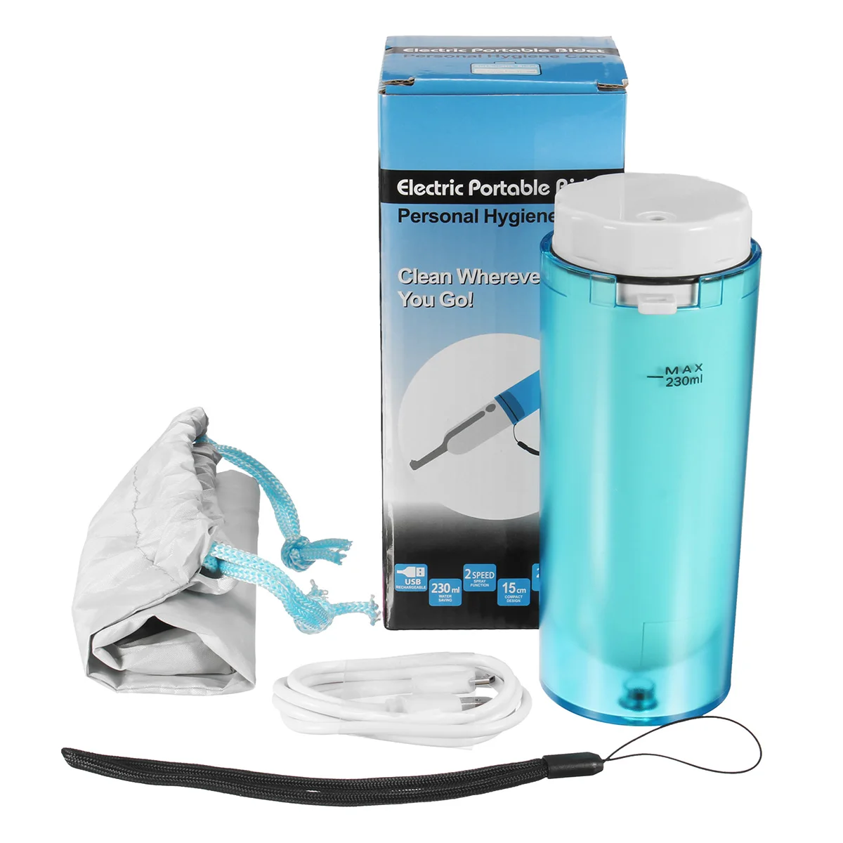 

5V 1000mA Portable Bidet Handheld Travel Electric Bidet Sprayer Hygienic Shower Washing Personal Cleaner USB Chargeable