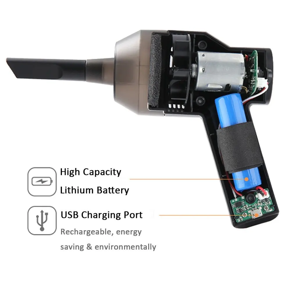 Беспроводной пылесос с USB клавиатурой перезаряжаемый гелем для чистки