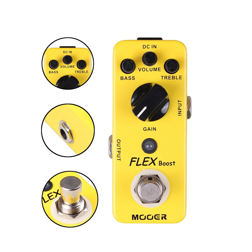 Mooer Full Metal Shell Effects Wide Gain Range Flex Boost Guitar Effect Pedal True Bypass | Спорт и развлечения