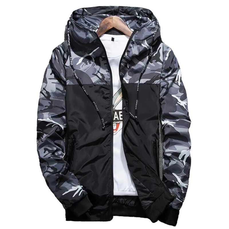 2017 Горячие демисезонный для мужчин камуфляжное пальто s толстовки Повседневная