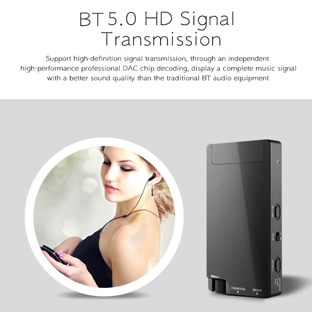 XDuoo XP 2 портативный усилитель для наушников Bluetooth 5 0 USB DAC HD передача сигнала AUX iOS