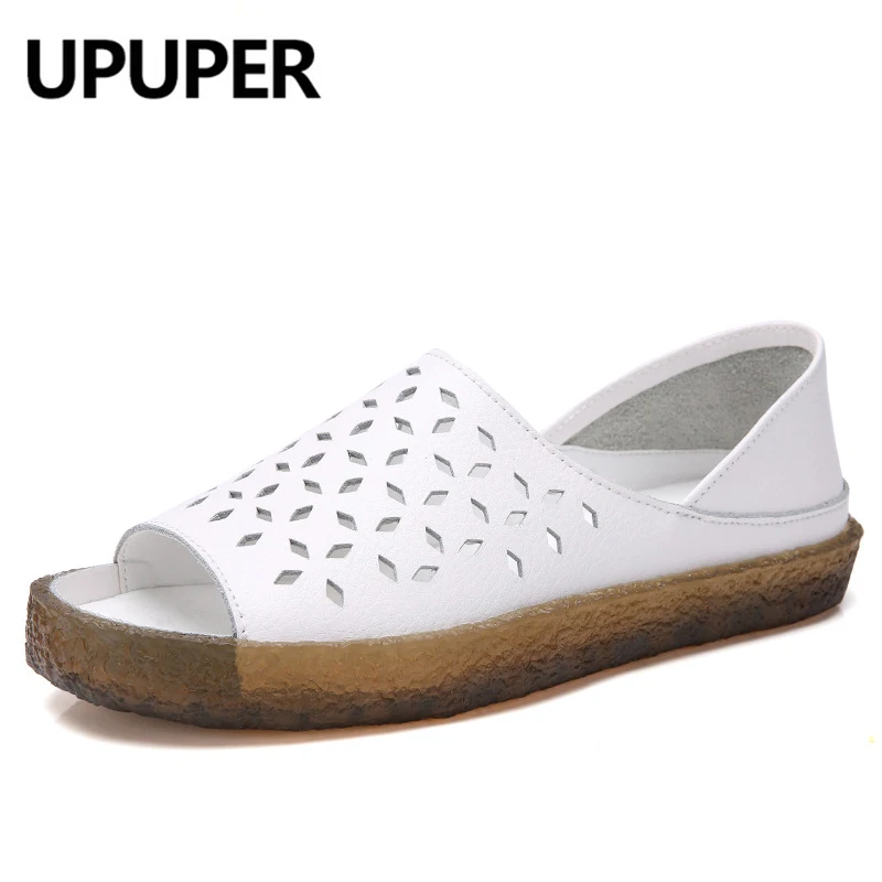 Upupper/женские сандалии из натуральной кожи дышащая нескользящая обувь для