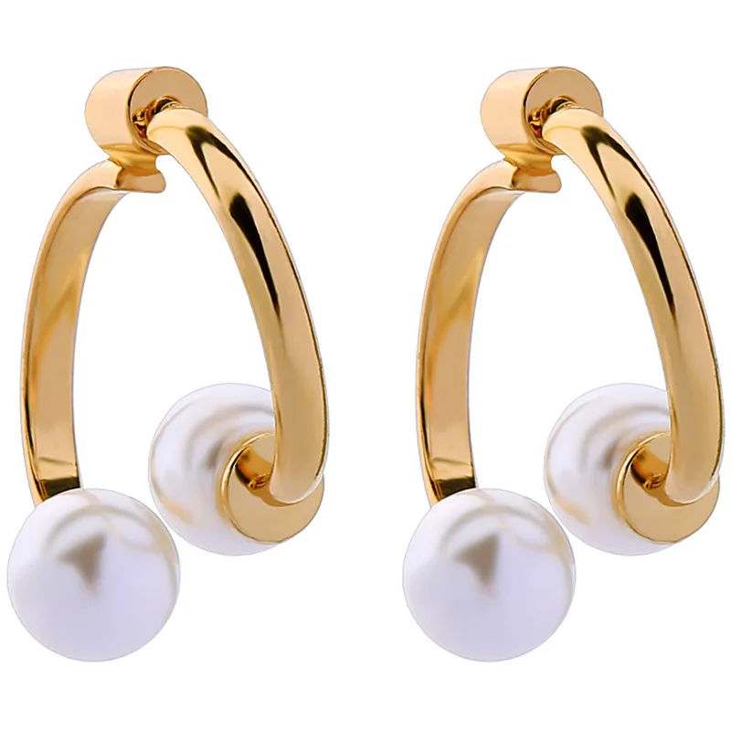 Ши Цзе Jewelry S925 стерлингового серебра Французский жемчуг барокко Стад/серьги