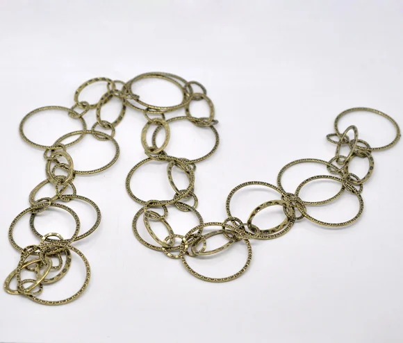 DoreenBeads 1 шт бронзовый тон круглая овальная цепочка Ожерелье м (B14298) Иу | Украшения и
