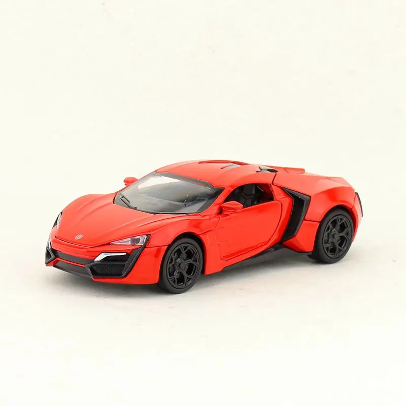 1:32/литая модель игрушечного автомобиля/Lykan Hypersport Super Sport/Pull Back/открывающиеся