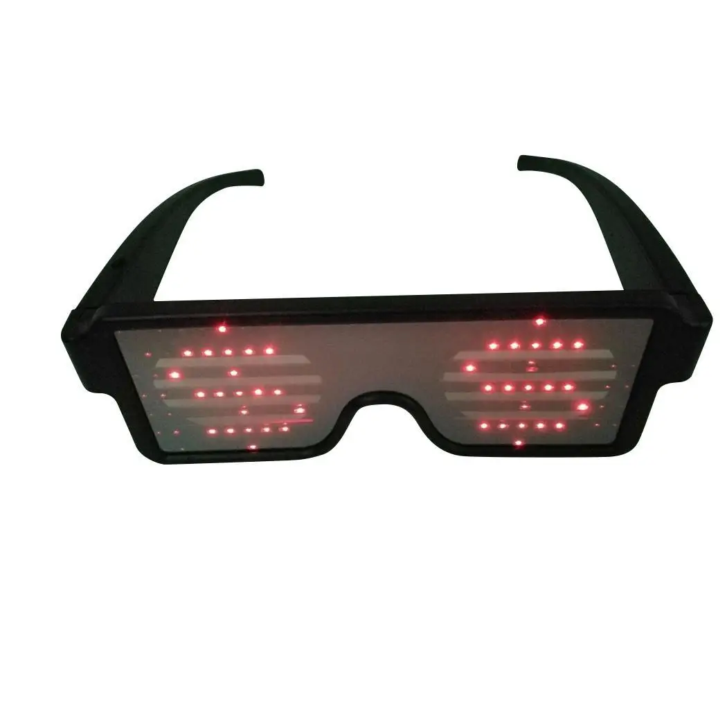 LED розовый костюм свет ABS светящийся мигающий Опора Солнцезащитные очки красные