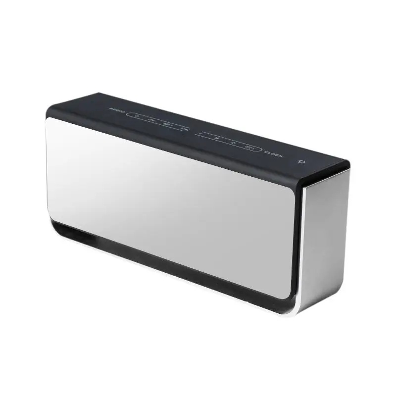 Зеркало Bluetooth динамик часы будильник Портативная Беспроводная колонка с