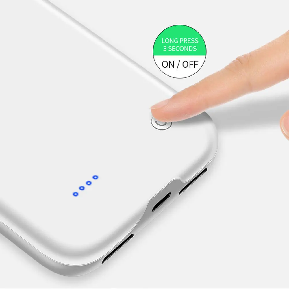 Extpower 4000 мАч зарядное устройство чехол для iphone X XS Мягкий ТПУ Рамка силиконовый