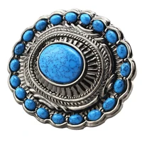prettyia fashion elements horse belt buckle cowboy zinc alloy belt buckle with oval turquoise beads apparel accessories