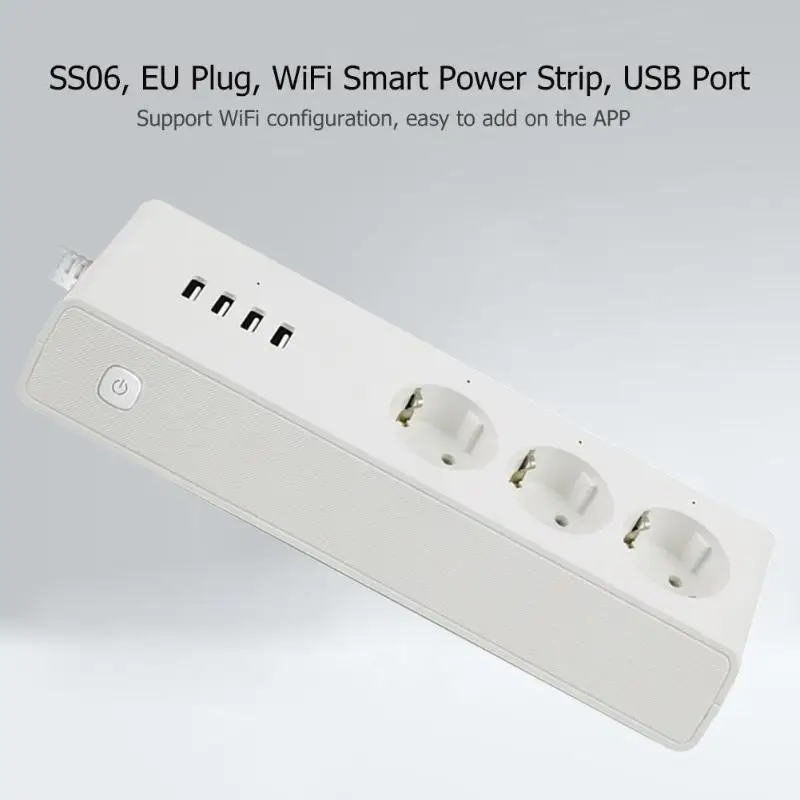 SS06 штепсельная вилка европейского стандарта Wi-Fi умный Мощность полосы w/3 розетки