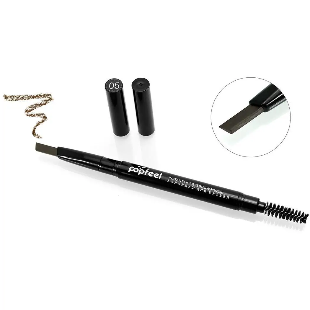 Double head automatic Eyebrow pen Genuine waterproof anti-perspiration do not dye durable makeup fashion wild stylish hot | Красота и