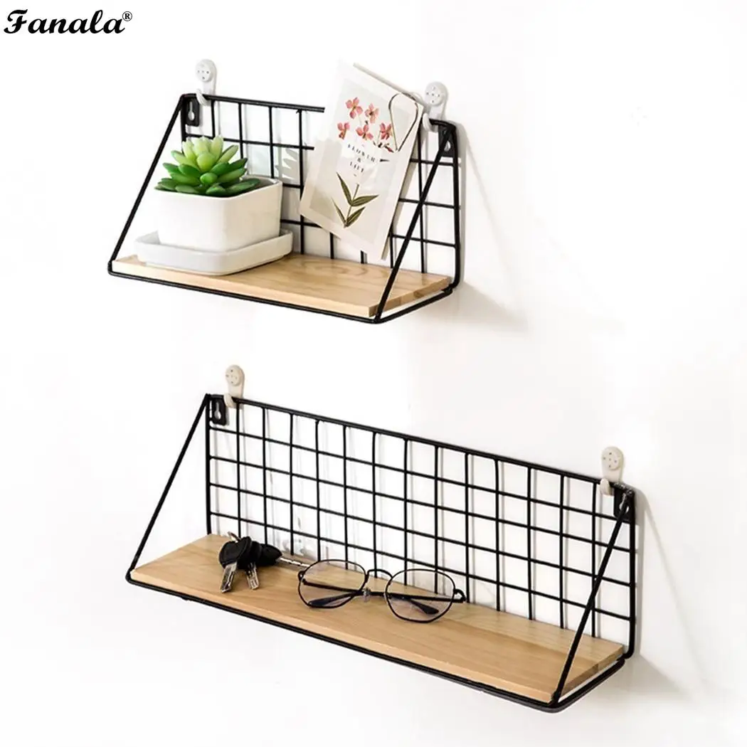Art Metal Rack Wall Storage Stand Modern Home Nordic-Style Mesh Grid Iron Made of iron it is sturdy durable. | Дом и сад