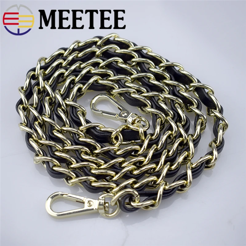 Сумка на плечо Meetee черная золотая 120 см|Пряжки и крючки| |