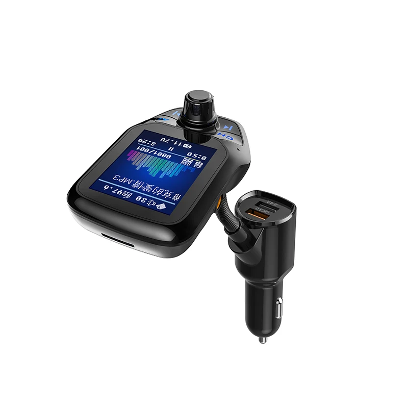 ANLUD цветной экран FM передатчик Комплект беспроводной связи bluetooth для автомобиля
