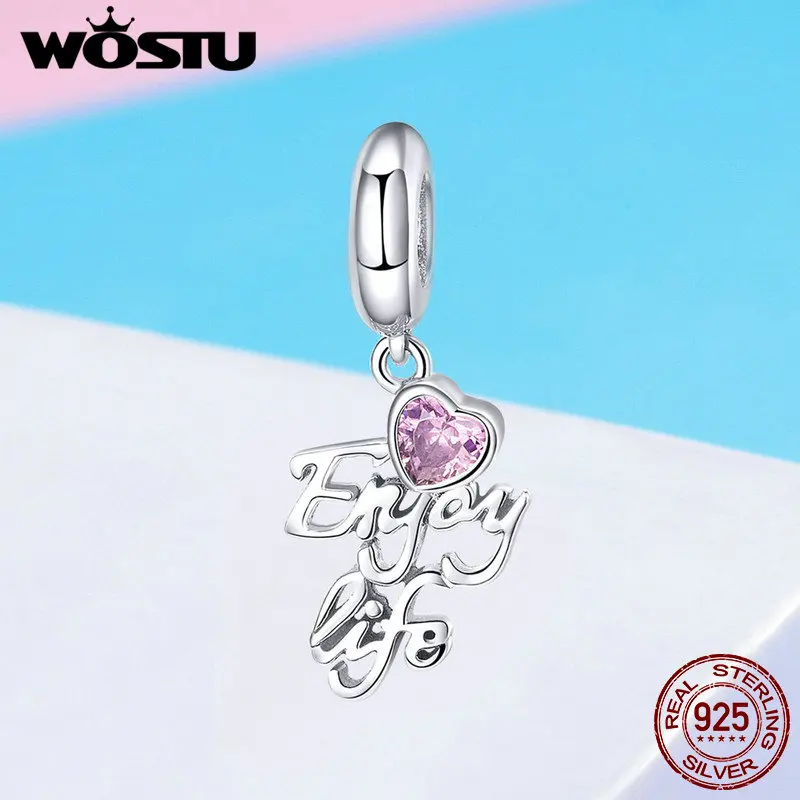 WOSTU 100% подлинные подвески из стерлингового серебра 925 пробы подвеска бисера