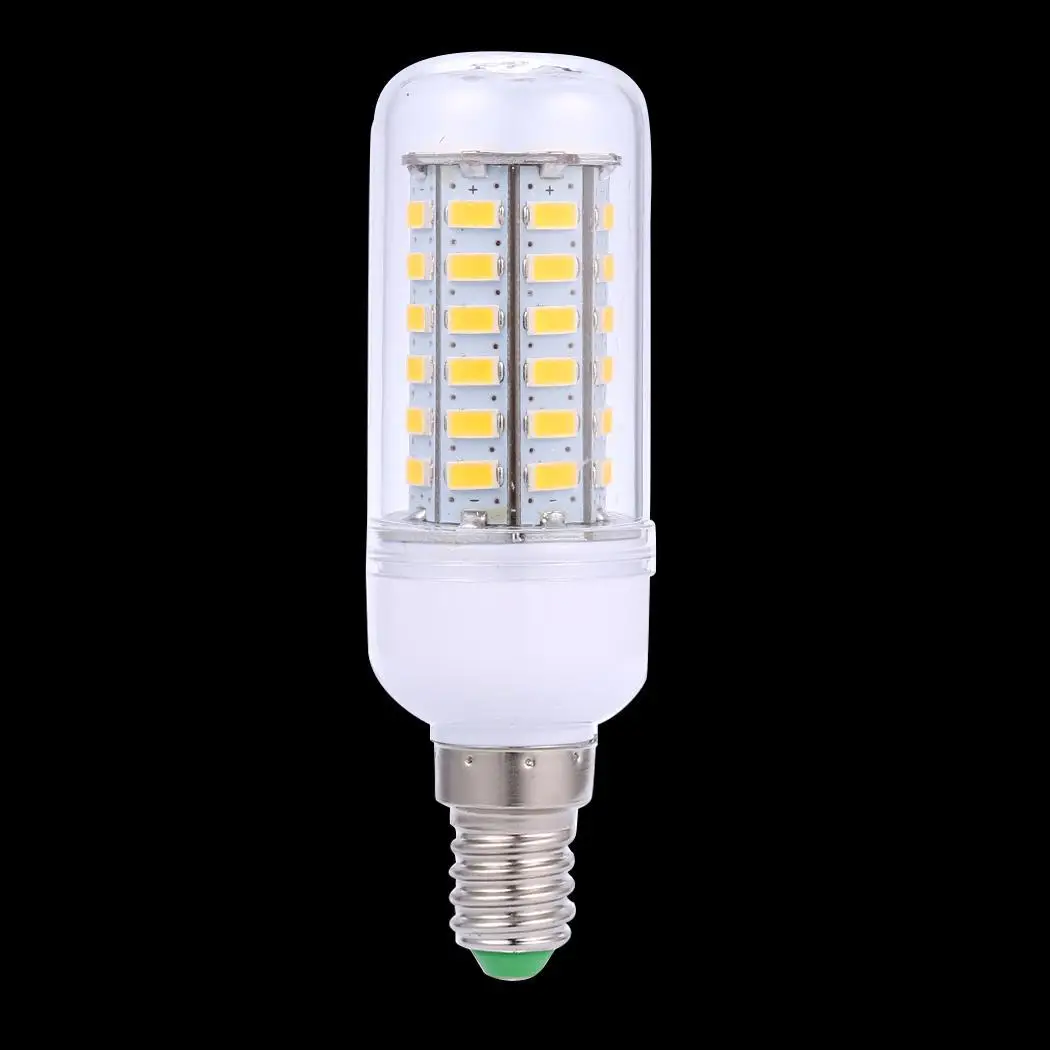 AC 220V Высокая мощность LED Кукуруза 360 E27 E14 свет 600lm лампы дома 25000 часов теплый белый