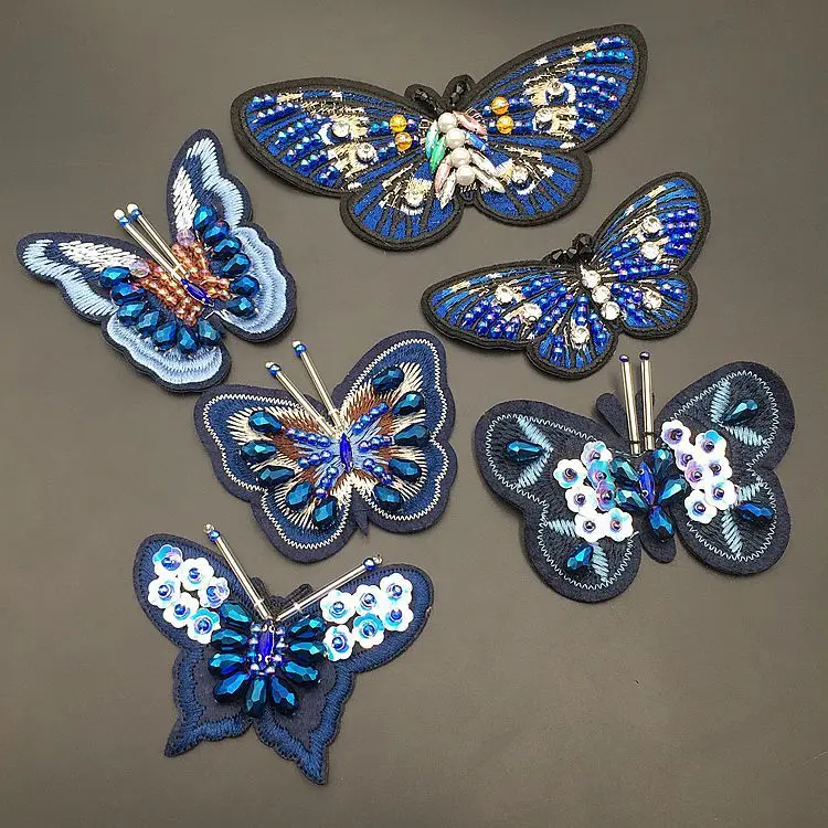 

Handmade beaded 3D embroidery cloth stickers clothing shoes and hats diy decorative accessories