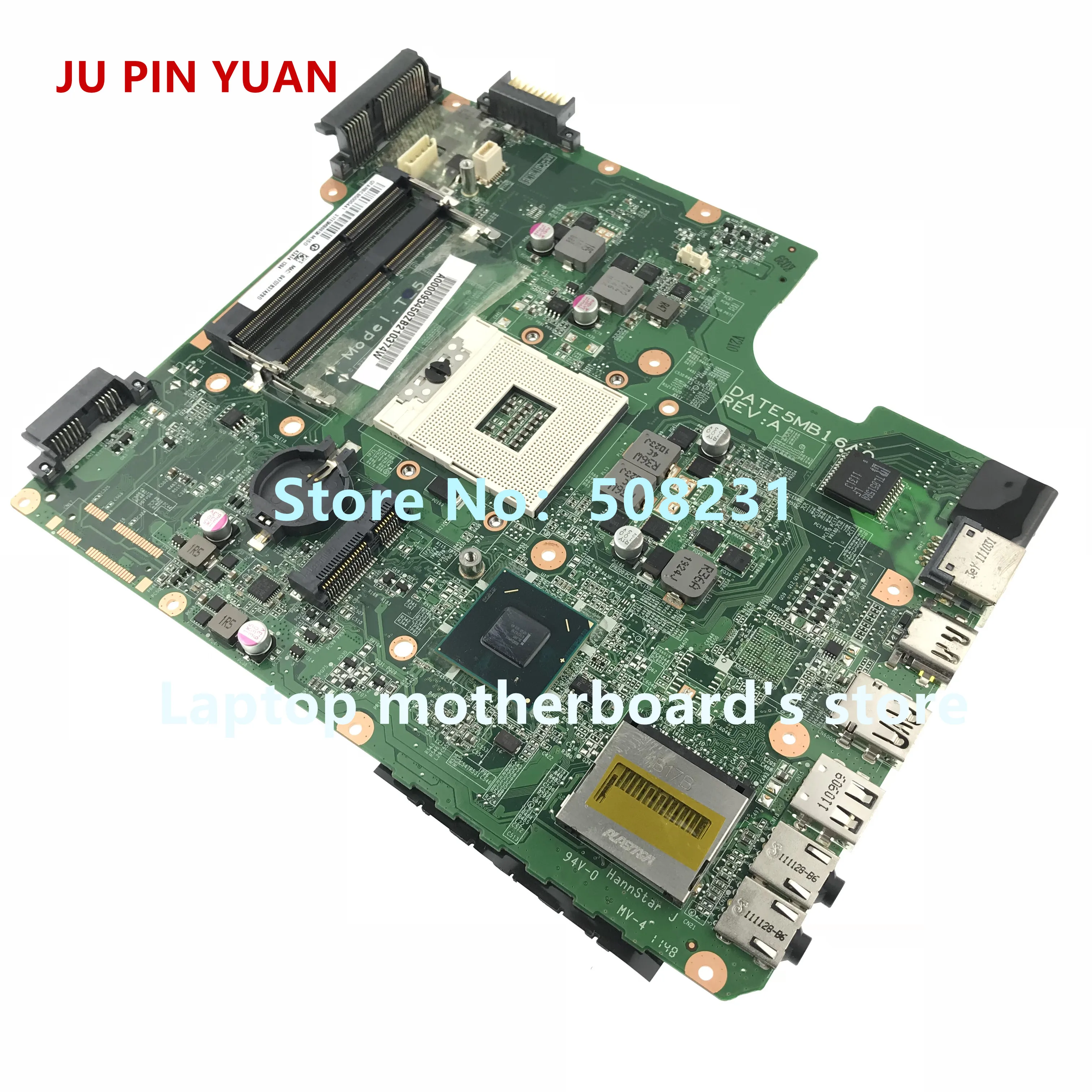 JU PIN YUAN A000093450 DATE5MB16A0 материнская плата для ноутбука Toshiba satellite L740 L745 HM65 все функции