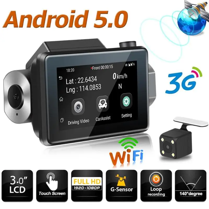 Phisung K9 3 0 экран Android 5 Автомобильный видеорегистратор камера 1080P gps навигатор с