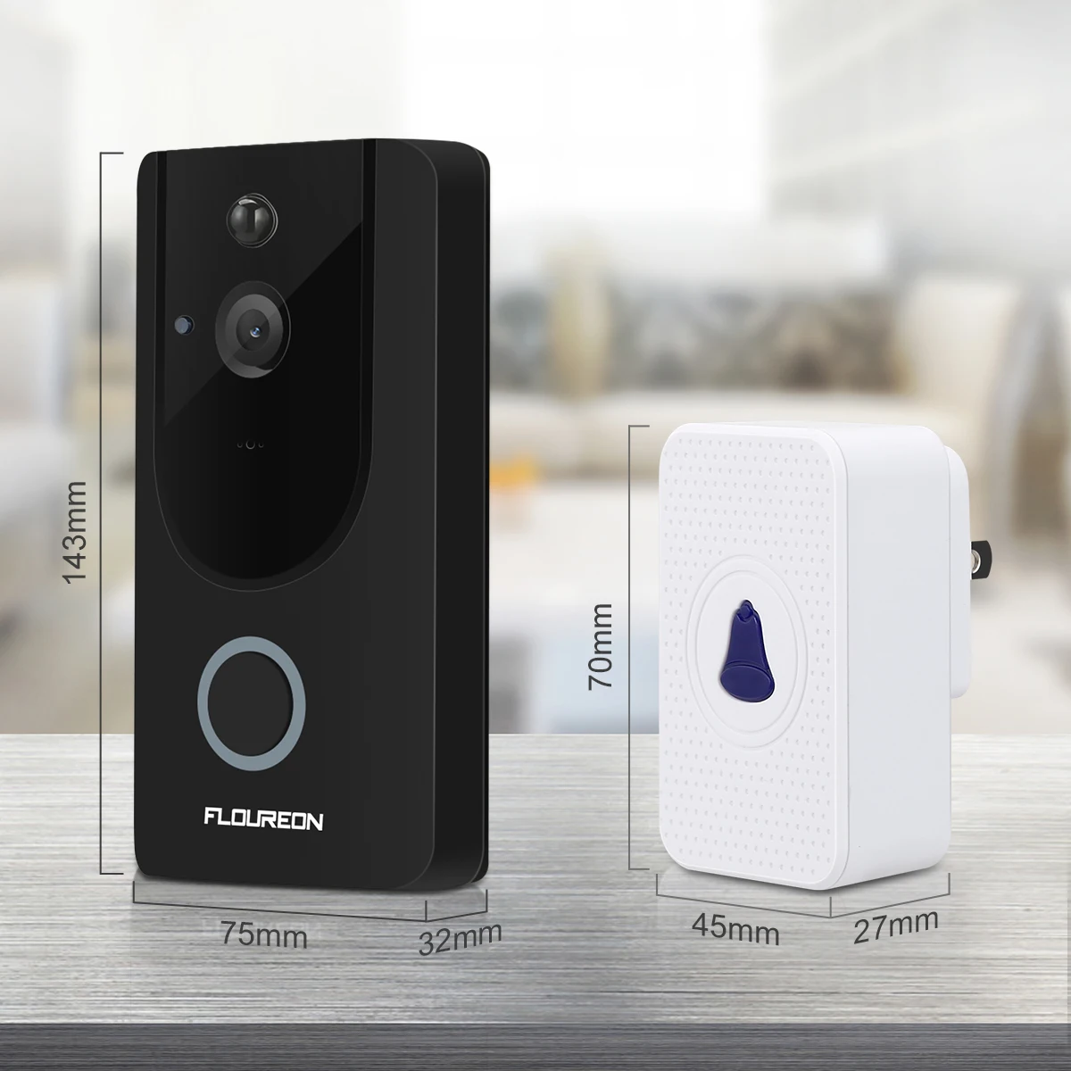 Беспроводная смарт видео Doorbell720P HD камера безопасности с колокольчиком и