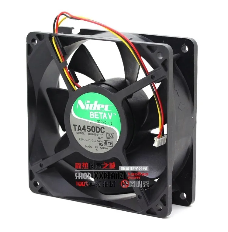 Инверторный охлаждающий вентилятор NIDEC TA450DC B34659 57 120*120*38 мм 12 см DC В 0.77A 3