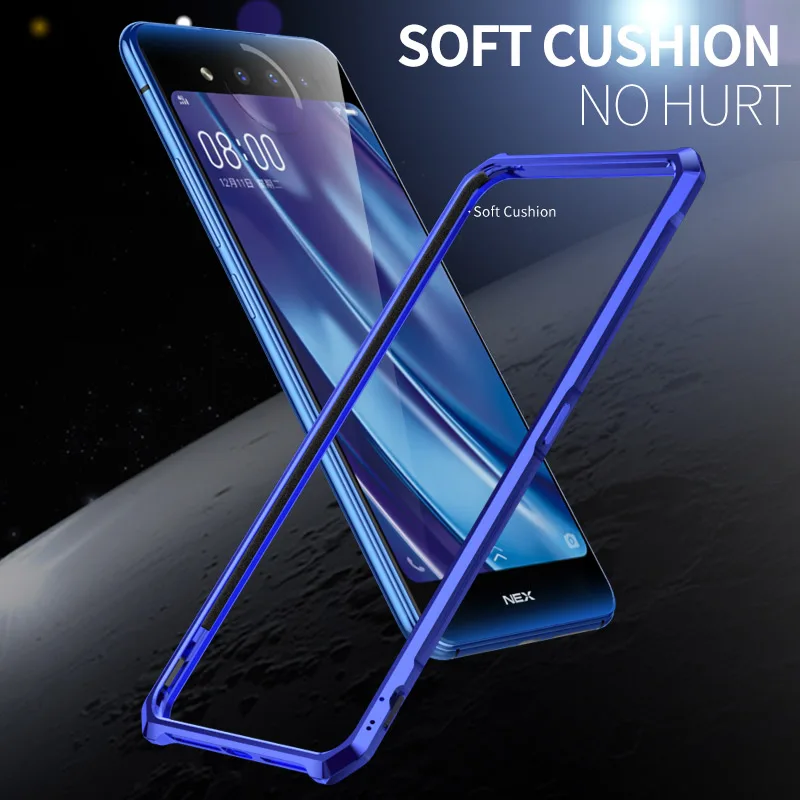 Vivo NEX2 двойной дисплей бампер блестящий алюминиевый сплав металлический чехол