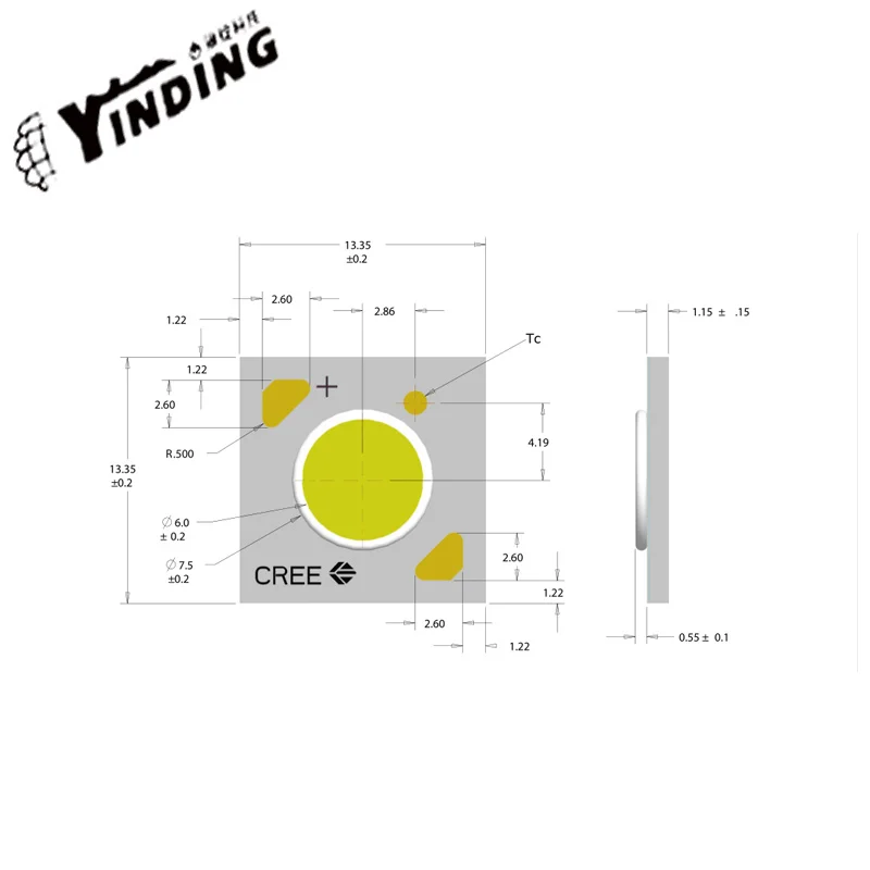 5 шт. Cree XLamp CXA ceramics COB 1304 10 Вт 9/18/36 в светодиодный чип Диодная лампочка
