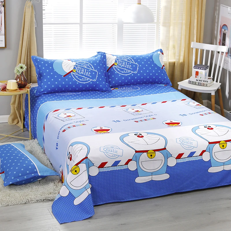 

4pcs/set Cartoon Doraemon Printing High Quality Bedding Set Bed Linings Duvet Cover Bed Sheet Pillowcases Cover Set49