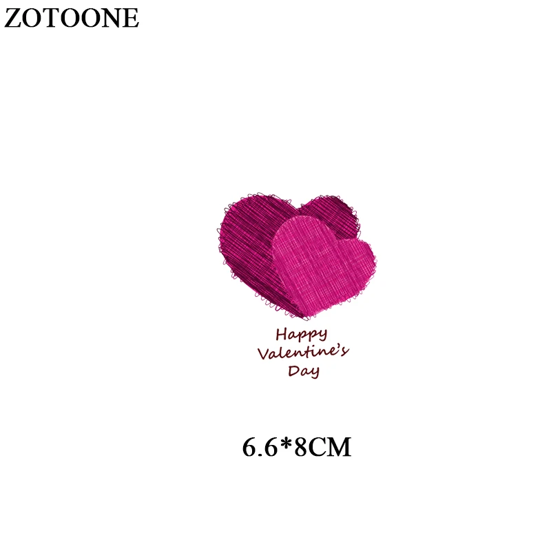 ZOTOONE сердце патч письмо одежда аппликация Железо на пластыри теплопередача Винил