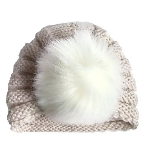 Baby Girl Hat Infant Kids Cap Winter Warm Knit Beanie Princes Pom-pom Bonnet Toddler Turban | Детская одежда и обувь