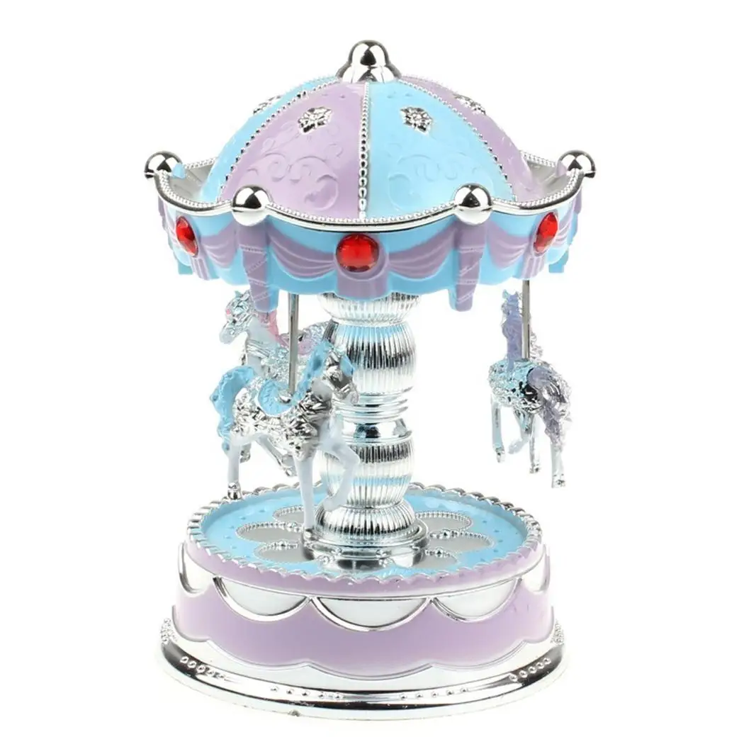 Beautiful LED Light Glow Merry-Go-Round Music Box Birthday Christmas Wedding Party etc. Home Decoration | Дом и сад