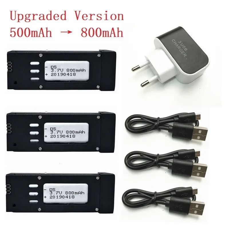 

Зарядное устройство Lipo 800 мАч 3,7 в для E58 S168 JY019, запасные части для радиоуправляемого дрона, квадрокоптера, сменные перезаряжаемые батареи