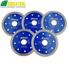Алмазный спеченный режущий диск SHDIATOOL, комплект из 5 алмазных дисков для турбопилы диаметром 4105 мм, 4,5115 мм, 5125 мм, Алмазное лезвие для мраморной плитки
